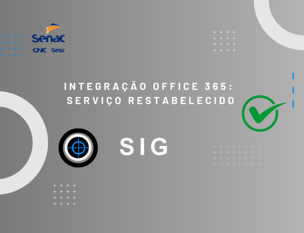 Integração Office 365: Serviço Restabelecido